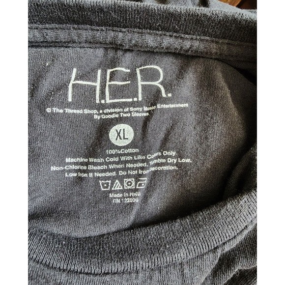 H.E.R. Black T-shirt Size XL Gabriella Wilson R&B - Picture 4 of 4